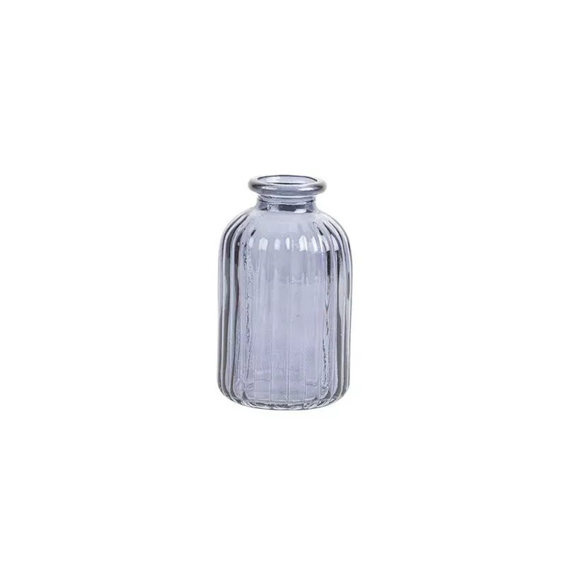 Vase en verre strié 10 cm